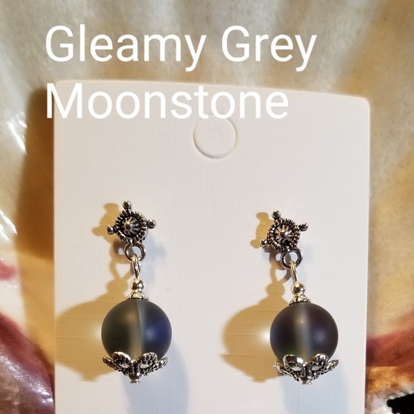 Garnet Post Style Earrings: - Picture 5 of 6